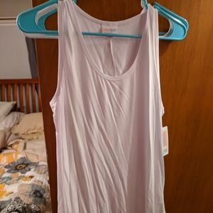 Lularoe white tank NWT